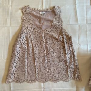 Pink lace blouse Joie size L